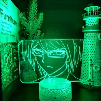 Danganronpa Byakuya Togami Figura 3D Lâmpada de Anime da Noite do Diodo emissor de Luz do USB Mudança de Cor Lampara Luzes de Natal para Crianças de Presente de Aniversário