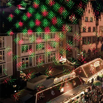 Luzes De Natal Para O Exterior Do Natal Show Da Estrela Do Laser Do Projetor Luzes Impermeáveis Do Jardim De Paisagem De Verde, Vermelho Laser Projector