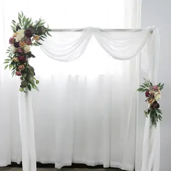 2Pcs de Casamento Arco de Flores Artificiais Floral para a Festa de Casamento pano de Fundo da Decoração