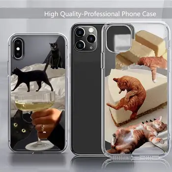 Bonito o Pão de Cachorro Gato dos desenhos animados Caso de Telefone Transparente macio Para iphone 11 12 13 14 x xr xs pro max mini plus