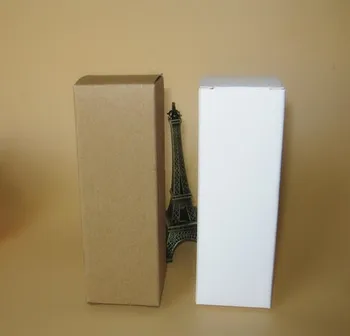 100pcs-1.7*1.7*8.6 cm em branco em Branco em Papel kraft Caixa de DIY Batom, Perfume, Óleo Essencial de Garrafa de Armazenamento de Caixa de válvula de tubo pacote