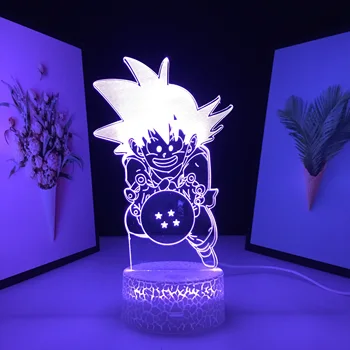 LED 3D Dropship Anime Figura de Luz do Mangá Lâmpada de Tabela para a Criança Presente de Aniversário de Criança Decoração do Quarto da Noite de Luz Acrílico