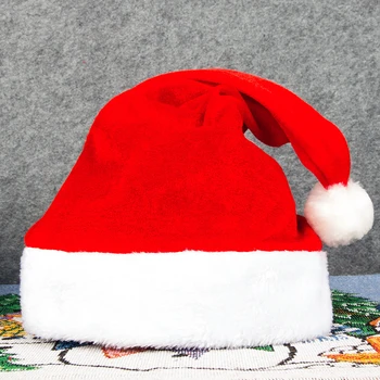 2020 Chapéus De Natal Adultos, As Crianças Christams Engrossar O Aumento Ouro Veludo Quente Luxuoso Pompom Santa Chapéu De Festa De Natal Decoração