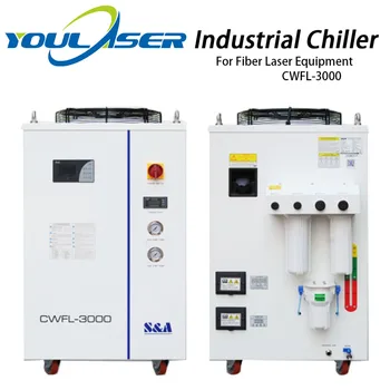 S&A CWFL-3000 Indústria do Refrigerador de Água do Ar para a Fibra de gravação a Laser Máquina de Corte