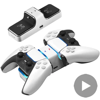 Suporte Para Sony PS5 Controle de Playstation Jogar Estação de Carregamento PS 5 Controlador de Dualsense Carregador Suporte de apoio do Dispositivo de Acessórios