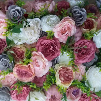 SPR Frete Grátis 3D foilage 10pcs/lot Artificiais de seda, flores, arranjos de flores de parede para casamentos pano de fundo o arco tabela flowe