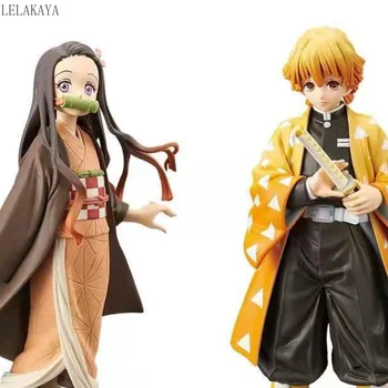 Japão Anime Demon Slayer Kimetsu não Yaiba Tanjirou Kamado Nezuko Agatsuma Zenitsu PVC Figura de Ação de Coleta de Modelo de Brinquedos de Presente