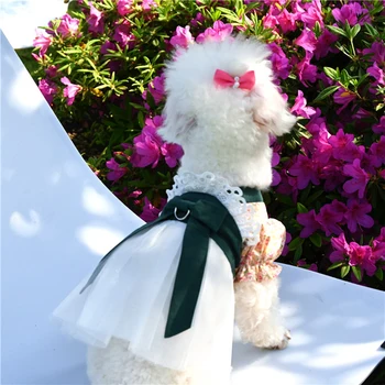 Cães coreano Tribunal de Roupas para Cães Pequenos Vestido de Roupa de Verão Chihuahua York Lindo Cachorrinho do Vestuário de Moda do Cão de Estimação Vestidos de Saia