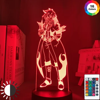 Anime Gurren Lagann Simon Noite do Diodo emissor de Luz para a Decoração do Quarto da Noite da Lâmpada Tengen Toppa Gurren Lagann Dom de Acrílico Neon 3d Lâmpada