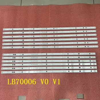 Novo 5set=60 PCS Retroiluminação LED strip para Vizio lftrvrct S700DUA-3 E70-E3 LB70006 V0 V1_01 16 5E70 UHD E465853 E349376
