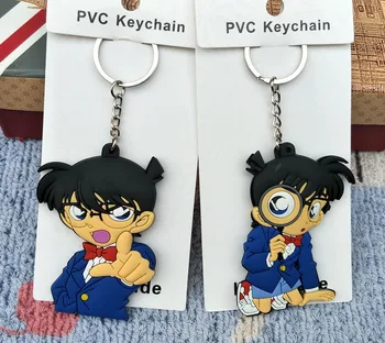 COSANER Detective Conan Criança Anime Chave de Cadeia do PVC Figura Chaveiro Chaveiro Keyholder Presentes de Aniversário Unissex NOVO