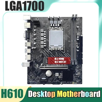 H610 placa-Mãe LGA1700 DDR4 PCIE 16X LAN Gigabit, Suporte 2X32GB Para G6900 G7400 I3 12100 I5 12500 12 de CPU