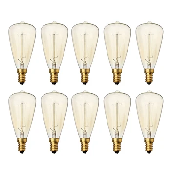 Edison Lâmpada do Bulbo do Retro 40 Watt E14 ST48 Dimmable lâmpadas Incandescentes Vintage Lâmpada de 40W Branco Quente 220-240V Para a Home Sala
