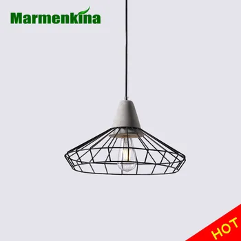 Marmenkina Loft industrial lustre simples e criativa de ferro forjado restaurante artesanal de cimento lustre E27 110V 220V 230V
