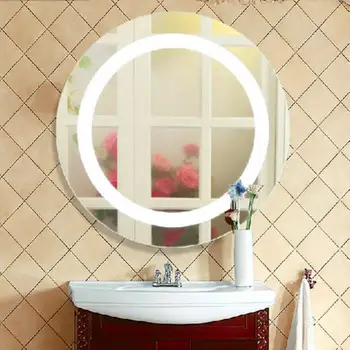Moderno Led Redondo Espelho de Maquilhagem casa de Banho de luz luz decorativa espelho de Parede de Luz de Candeeiro de Parede Sala de Vestir Led faixa lâmpada de espelho