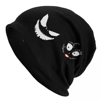 Halloween Jack Esqueleto Caps Filmes Goth Unisex Exterior Skullies Beanies Chapéu de Primavera Quente de Dupla utilização Bonnet Chapéu de Malha