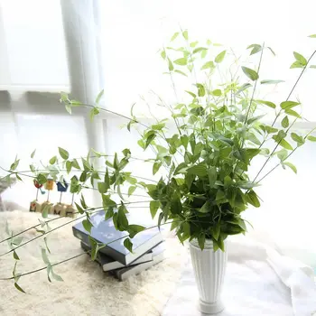 Vitalidade artificial folhas de plantas bonsai videira/rattan de seda Verde de vime DIY Flor organizar acessórios planta de flores 1pcs