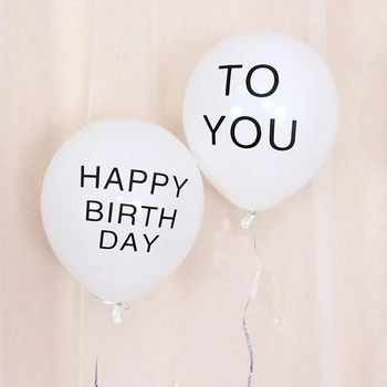 10/20/30pcs 10inch Feliz Aniversário Para Você Letra de Balões de Látex Branca Feliz Aniversário Balão do Chuveiro de Bebê Festa de Aniversário, Decoração