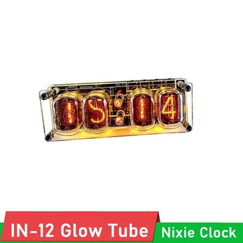 EM 12 de Brilho do Tubo de Relógio de 4 bits Integrado IN12 Brilho do Tubo do Relógio de tempo Sete-cores RGB LED DS3231 Nixie Relógio-12B