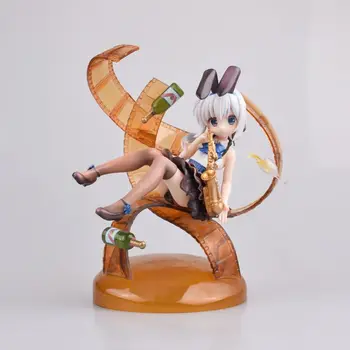 Anime É o fim de um coelho? Kafuu Chino Estilo de Jazz 1/8 Sexy Modelo Figura Brinquedos 17cm