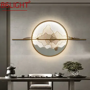 86LIGHT de Parede Moderna da Imagem Luminária LED 3 Cores de Estilo Chinês, Interior Paisagem Candeeiro de Luz Decoração para Viver Quarto