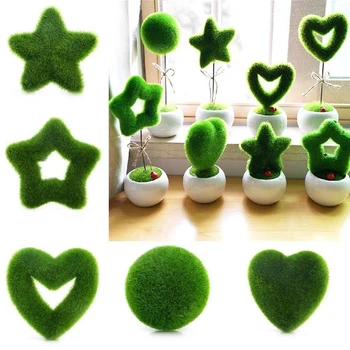 Artificial Musgo Verde Musgo Bolas para Arranjos Florais, Jardins e Elaboração de Enfeite de Mesa de Festa Decoração de Casa