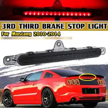 Carro LED Alta de Montagem Traseira Terceira Luz de Freio Sinal de Parada Lâmpada Lâmpada Vermelha para Ford Mustang 2010-2014 Esfumaçado Preto