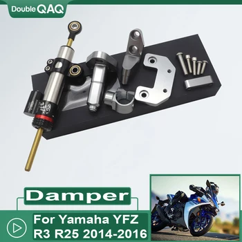 Motocicletas CNC em Alumínio de Direcção Ajustável Estabilizar Amortecedor de Suporte Kit de Montagem Para a YAMAHA YZF R3 YZFR25 MT-03 MT-25