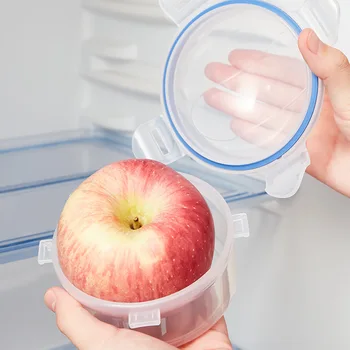 Criativo Recipiente de Armazenamento de Cebola Apple Cozinha Mirtilo Caixa de arrumação com Tampa de Proteção de Alimentos Frigorífico Recipiente Aquecido Caixa de Almoço