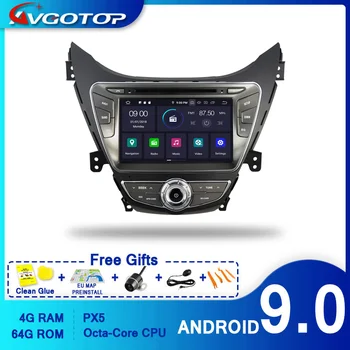 AVGOTOP Android de 10 de AUTOMÓVEL LEITOR de DVD de HYUNDAI ELANTRA 2011 Veículo de GPS do Rádio de WiFi do Auto de Navegação Carplay