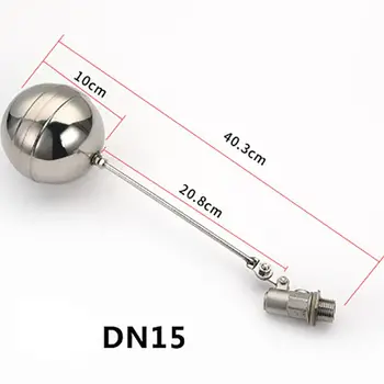 DN15 de Válvula de Aço Inoxidável Núcleo do Tanque de Água, Líquido Ajuste de Nível de Flutuador de Bola Válvulas de Diâmetro de 17mm,Comprimento de 37,5 MM поплавковый клапан