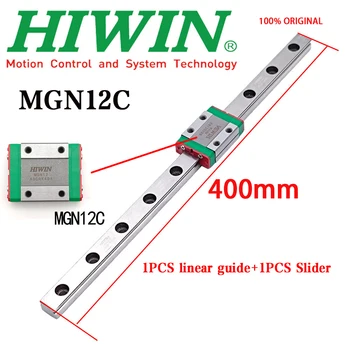 Novo HIWIN Original Autêntico MGN12C MGN12 Linear de Trilho de Guia Com o controle Deslizante de Alta Precisão 400mm de Guia Linear Impressora 3D Aço de Liga