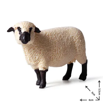 Simulado Zoo Shropshire Ovelhas Figura Animais Da Fazenda Modelo De Educação De Crianças De Bonecos De Brinquedo Bonito Ovelhas Figurine Collection Presente A Decoração Home