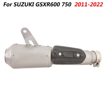 Deslizamento Na Motocicleta Meio Conectar o Tubo de Ventilação E Tubulação de Aço Inoxidável, Sistema de Exaustão Para SUZUKI GSXR600 750 2011-2022