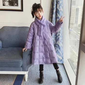 Meninas o Inverno Engrossado Moda de Algodão Acolchoado Jaqueta de Uma forma Mais Joelho Quente a Roupa de Garoto Coats Versão coreana Parkas 14 Anos