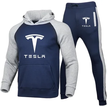 2021 Nova Primavera, Outono Homens de capuz Tesla Carro de impressão do Logotipo Ocasionais do Algodão de alta qualidade de Homens jaquetas Esportivas