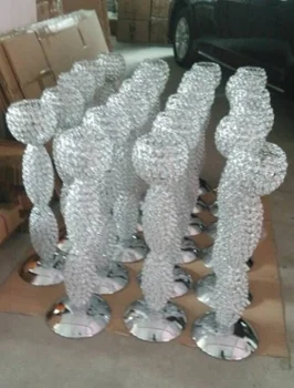 Venda quente do cristal de decoração de mesa de peça central para a decoração do casamento senyu0786