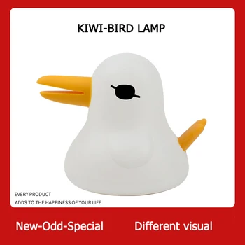 Criativo Kiwi, Ave Luz da Noite USB Simples de Férias para Crianças de Presente de Cabeceira Novo do Silicone Pat Atmosfera Lâmpadas Crianças Brinquedos Bonitos