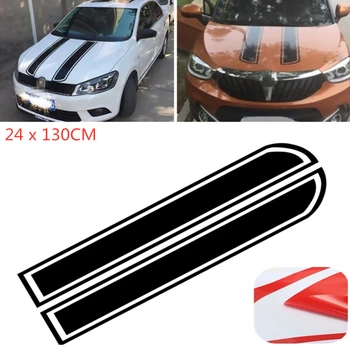 130 x 24 CM PVC Carro Adesivos e Decalques Padrão de Listra Criativo Montar a Capa do Carro Adesivo de Carro Acessórios do Exterior do Automóvel