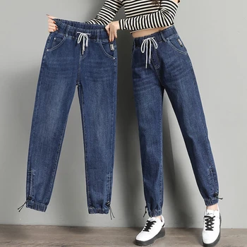 Vintage Cintura Alta De Mulheres Baggy Jeans Feminino Calças Retas Mãe Jeans Jogger Calças Coreano Moda Streetwear De Perna Larga Jean