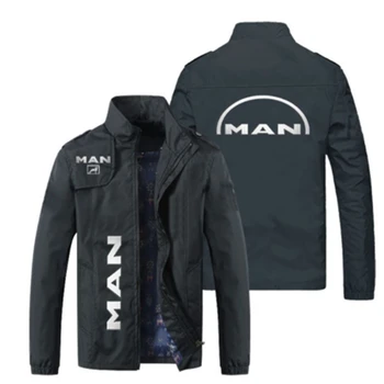 2022 Homens a marca do HOMEM logotipo impresso jaqueta de lazer de moda à prova de vento casaco personalizado stand colarinho zíper da jaqueta
