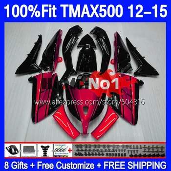 Injeção Para a YAMAHA MAX-500 TMAX500 TMAX MAX 500 171MC.83 MAX500 T-MAX500 12 13 14 15 2012 2013 2014 2015 Gabinete de metal vermelho blk