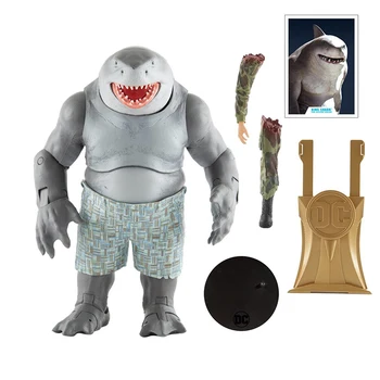 Original Mcfarlane Toys Multiverso Dc O Suicide Squad Rei Tubarão Figura De Ação Do Modelo De Decoração De Coleta De Brinquedo De Presente De Aniversário