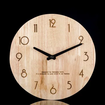 O Estilo Japonês De Madeira Maciça Relógio De Parede Sala De Estar, Casa Moderna Em Silêncio Relógio Relógio Nórdicos Quarto Elegante Relógio De Parede
