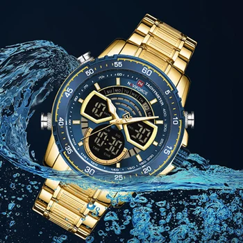 NAVIFORCE Negócios da Moda Militar de Quartzo Relógio de Pulso Para Homens Luxo Analógico Digital Impermeável Esporte Homens Relógio Masculino Relógio часы