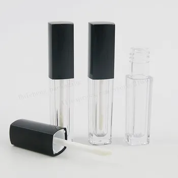 500 x Vazio de 2,5 ML de Mini Praça tubo de Batom Lip balm tubo de Batom recipiente Batom garrafa brilho Labial do tubo/escova/cap