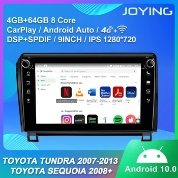 Joying 1 din Android Chefe da Unidade de Rádio Estéreo de 9 Polegadas Navegador GPS Para Toyota Tundra 2007-2013 Toyota Sequoia 2008+ 5 ghz WiFi 4G