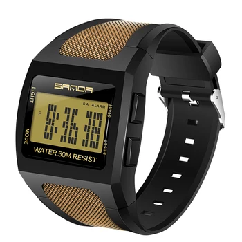 Homens Relógio Digital de Luxo Impermeável Relógio Eletrônico Homem Militares Relógios LED de Alarme do Esporte relógio de Pulso Para Homens Relógio Masculino