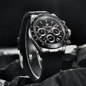 PAGANI DESIGN Homens de negócios relógios de alto luxo da marca de quartzo cronógrafo dos homens safira esporte impermeável homens de pulso, Japão VK63