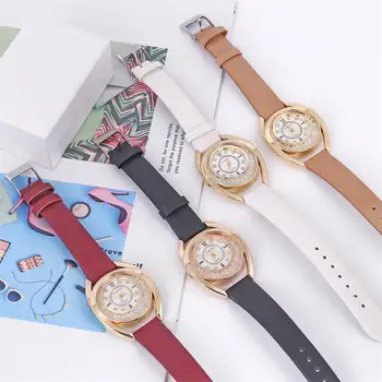 Mulheres Relógios de Meninas de Moda de Vestido de 2019 Diamante Saats Senhoras Quartzo Analógico Relógio de Ouro Rosa zegarek damski